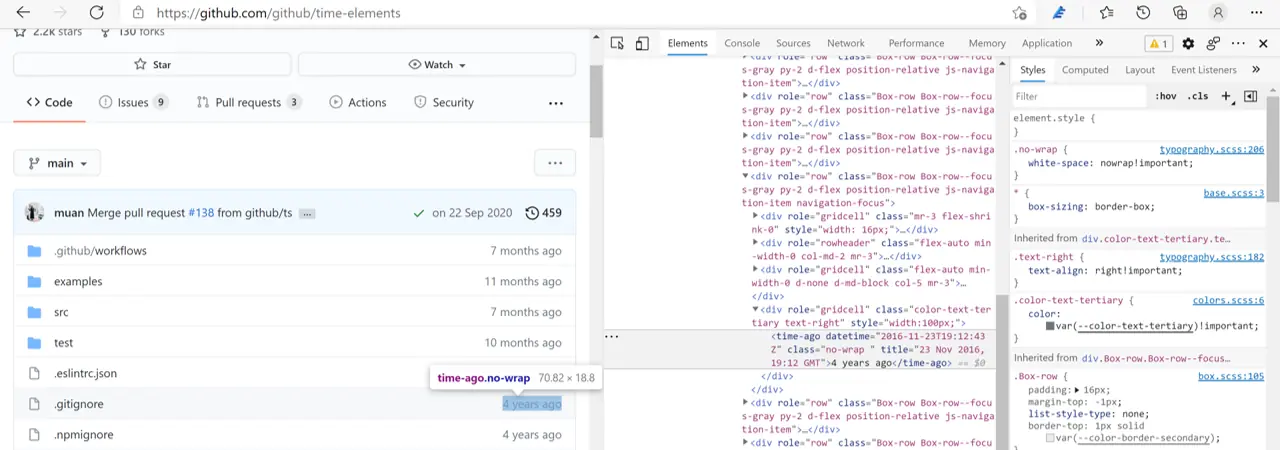 Github Time Elements Github Time Element